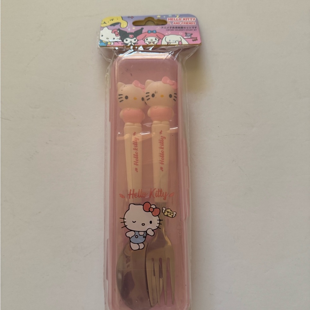 Hello Kitty Pink Utensil Set